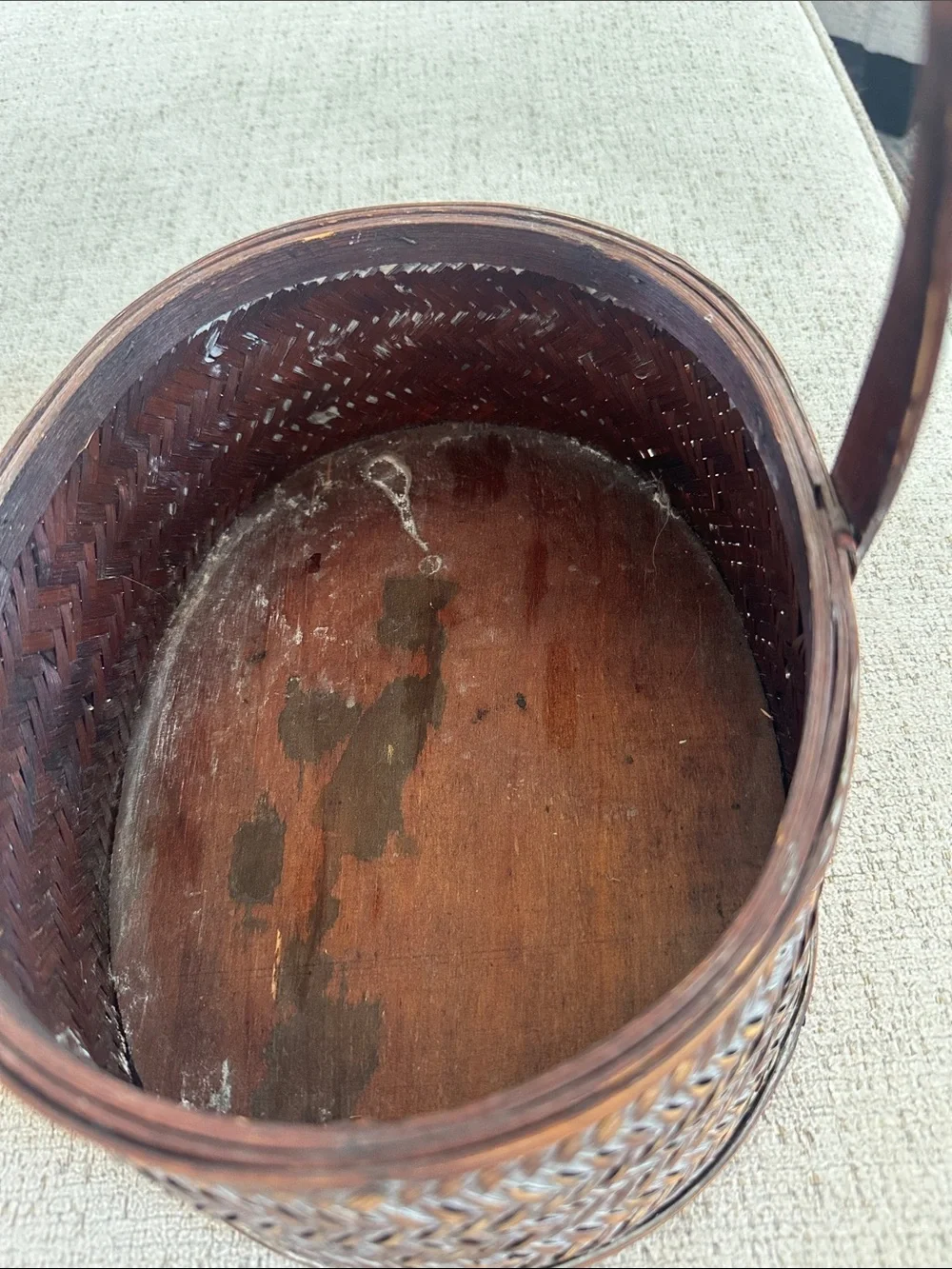 Vintage Chinese Woven Bamboo Wedding Basket